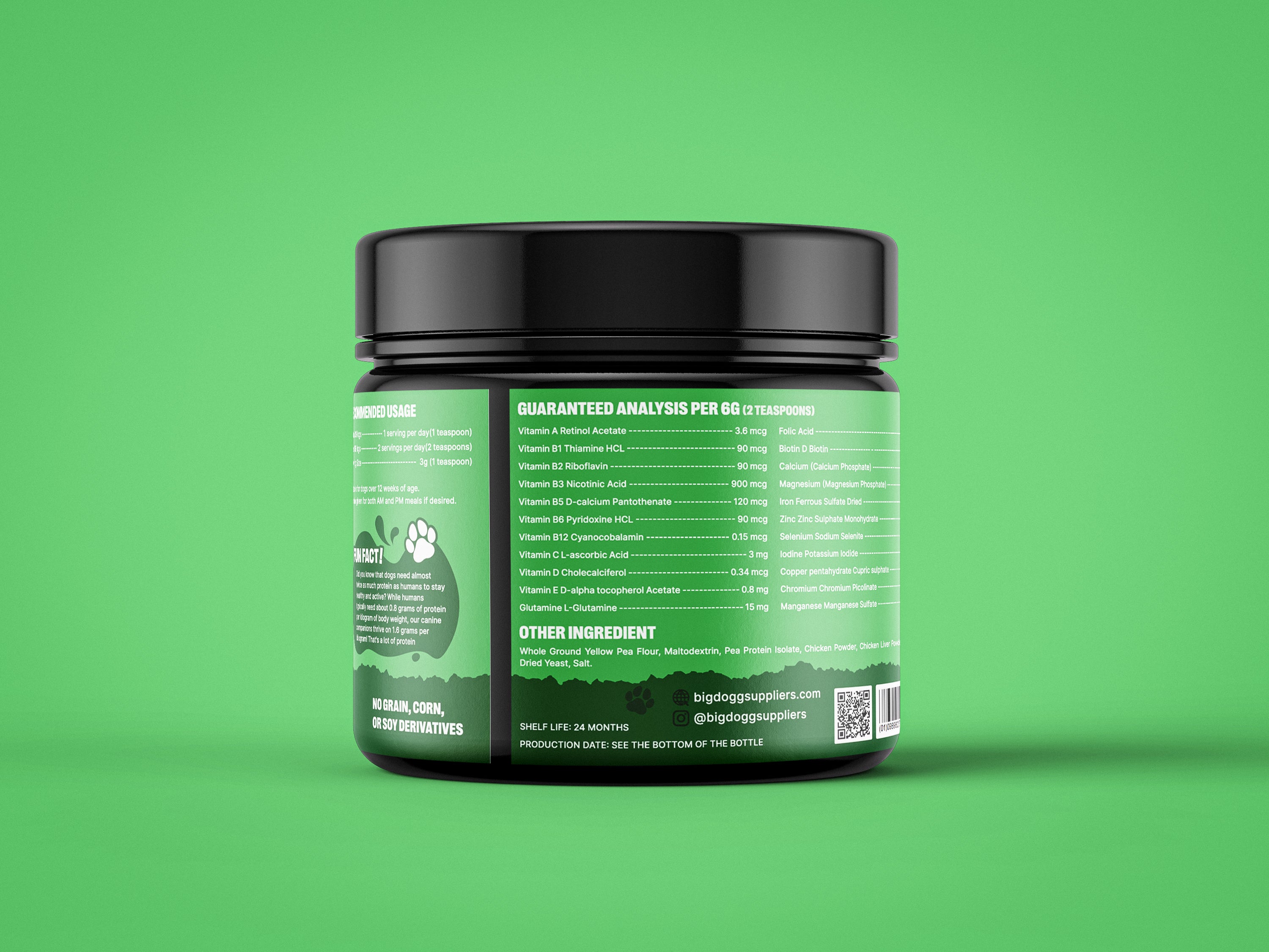 Protein Supplement Big Dogg Supplier Back side